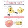 8Pcs 2 Colors Brass Crimp Beads KK-YW0001-18-2