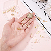 BENECREAT 20Pcs Brass Stud Earring Findings KK-BC0008-46-3