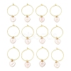 12Pcs Heart with Constellation Alloy Enamel Wine Glass Charms Sets AJEW-JO00230-02-1