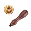   DIY Letter Scrapbook Brass Wax Seal Stamps and Wood Handle Sets AJEW-PH0010-J-3