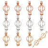 ARRICRAFT 12Pcs 3 Colors Alloy Bead Cage Pendants FIND-AR0001-60-1