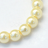 Baking Painted Pearlized Glass Pearl Round Bead Strands X-HY-Q330-8mm-21-2