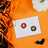 Halloween Golden Tone Brass Wax Seal Stamp Head with Wooden Handle AJEW-WH0208-824-6