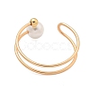 Round Shell Pearl Finger Rings RJEW-TA00160-3