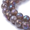 Electroplate Natural Sunstone Beads Strands G-F627-03-D02-3