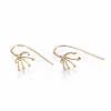Brass Earring Hooks KK-N231-06-NF-2