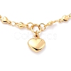304 Stainless Steel Heart Charm Bracelets STAS-B021-12-2