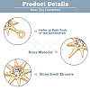 HOBBIESAY 20Pcs 2 Colors Brass Clesr Cubic Zirconia Connector Charms FIND-HY0001-20-5