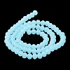 Imitation Jade Solid Color Glass Beads Strands EGLA-A034-J8mm-MD04-4