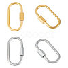 Unicraftale 4Pcs 2 Colors 304 Stainless Steel Screw Carabiner Lock Charms STAS-UN0053-34-1