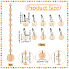  Number 1~10 Wooden Beaded Knitting Row Counter Chains & Charms Locking Stitch Makers DIY-NB0010-23-2