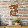 Creative Natural Wooden Wall Hanging Decoration AJEW-WH0331-004-6