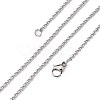 Rolo Chain Necklace for Men X-NJEW-F027-14-2mm-1