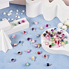 100Pcs 10 Colors Baking Painted Glass Pendants PALLOY-TA0002-47-11