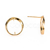 Brass Stud Earring Findings KK-S360-084-NF-2