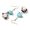 Synthetic Turquoise Dangle Earrings EJEW-MZ00254-4