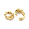 Brass Micro Pave Cubic Zirconia Hoop Earring EJEW-C088-01C-G-2