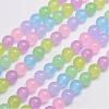 Natural & Dyed Malaysia Jade Bead Strands G-A146-8mm-A30-1