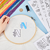 CRASPIRE 2 Sets 2 Style Non-Woven Embroidery Aid Drawing Sketch DIY-CP0009-94-3