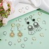 SOFPLATE 80Pcs 2 Color 304 Stainless Steel Leverback Earring Findings STAS-SP0001-17-4