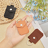 CHGCRAFT 3Pcs 3 Colors Access Card Holder Leather Keychain KEYC-CA0001-53-4