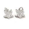Fox Brass Micro Pave Clear Cubic Zirconia Charms KK-G425-10P-1