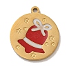 Christmas Theme 304 Stainless Steel Enamel Charms STAS-Z093-02E-1