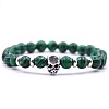 Synthetic Malachite Stretch Bracelets OR4377-8-1