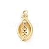 Brass Micro Pave Cubic Zirconia Charms KK-C012-50G-2