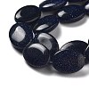 Synthetic Blue Goldstone Beads Strands G-P528-M02-01-4