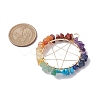 Chakra Gemstone Chips Copper Wire Wrapped Big Pendants PALLOY-JF02553-02-2