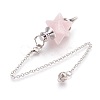 Natural Rose Quartz Dowsing Pendulums X-KK-F756-08D-2