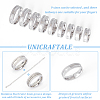 Unicraftale 18Pcs 9 Size 201 Stainless Steel Grooved Finger Ring for Men Women STAS-UN0045-60B-P-5