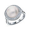 925 Sterling Silver Pearl with Cubic Zirconia Ring for Mother's Day ET1877-1-1