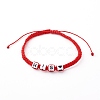 Valentine's Day Adjustable Nylon Thread Braided Bead Bracelets Sets BJEW-JB06238-7