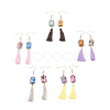 Cotton Thread Tassels Dangle Earrings EJEW-JE02778-1