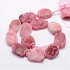 Natural & Dyed Druzy Agate Beads Strands G-A171-03B-2