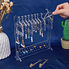 SUPERFINDINGS 1 Set Transparent Acrylic Earring Hanging Display Stands EDIS-FH0001-09-3