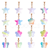 CHGCRAFT 18Pcs 3 Styles Rainbow K9 Glass Pendants GLAA-CA0001-10G-1