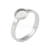 Non-Tarnish 304 Stainless Steel Adjustable Ring Components STAS-Z064-07P-01-1