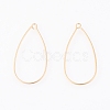 Brass Earring Hooks X-KK-T038-138G-1