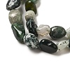 Natural Moss Agate Beads Strands G-L608-A03-01-4