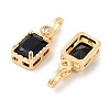 Brass Micro Pave Cubic Zirconia Pendants KK-C051-54G-01-2