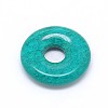 Natural Howlite Donut/Pi Disc Pendants TURQ-E021-01-20mm-2
