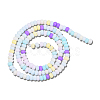 Opaque Spray Painted Glass Bead Strands GLAA-N047-07-02-2