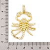 Brass Micro Pave Cubic Zirconia Pendants KK-E108-28G-3