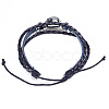 12 Constellation Leather Cord Bracelets BJEW-P240-E09-2