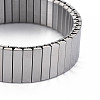 Stainless Steel Rectangle Stackable Stretch Bracelet BJEW-N017-029P-2