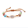 Resin Evil Eye Braided Bead Bracelet BJEW-JB08413-4