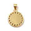 Brass Micro Pave Clear Cubic Zirconia Pendants KK-B059-23G-2